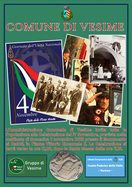 Celebrazione IV Novembre a Vesime
